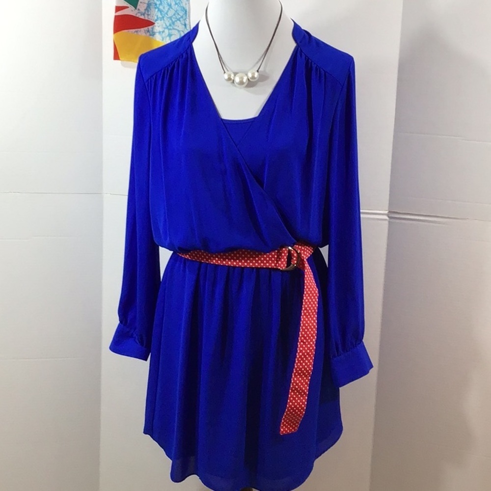 Vince Camuto cobalt blue blowsy dress M